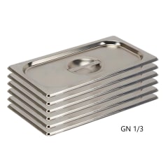 Pack 6 Tapas Gastronomicas para GN 1/3 Acero Inox