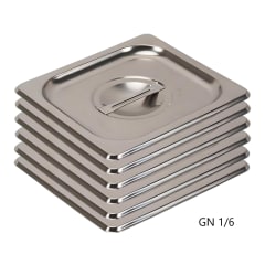 Pack 6 Tapas Gastronomicas para GN 1/6 Acero Inox