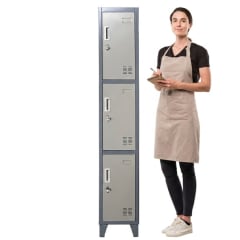 Locker Casillero Metálico 1 Cuerpo 3 Puertas con patas 0