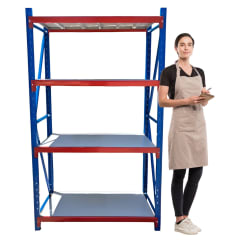 Mini Rack 120x50x200 cm. 400 Kg. Azul Naranjo Gris 0