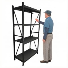 Rack 120x50x200 cm. 400 Kgs Negro