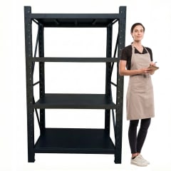 Rack 120x50x200 cm. 800 Kgs Negro