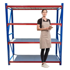 Rack 200x50x200 cm. 400 Kgs Azul Naranjo Gris