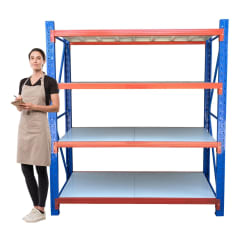 Rack 200x60x200 cm. 800 Kgs Azul Naranjo Gris 0