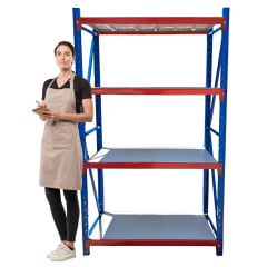 Rack 120x60x200 cm. 400 Kgs Azul Naranjo Gris 0
