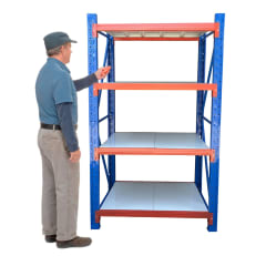 Rack 120x60x200 cm. 800 Kgs Azul Naranjo Gris