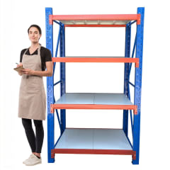 Rack 120x60x200 cm. 800 Kgs Azul Naranjo Gris 0