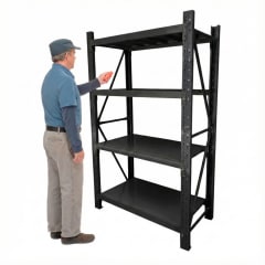 Rack 120x60x200 cm. 800 Kgs Negro