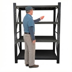 Rack 150x60x200 cm. 800 Kgs Negro
