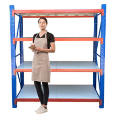 Rack 200x60x200 cm. 1200 Kgs Azul Naranjo Gris