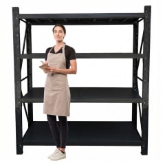 Rack 200x60x200 cm. 800 Kgs Negro