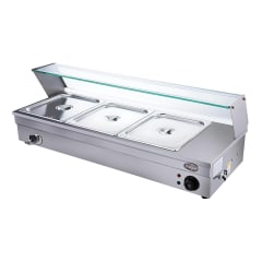 Vitrina de Calor Baño Maria Sobremesa 3 x GN 1/2 0