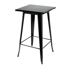 Mesa de Bar Tolix Negro Mate 60 x 60 Cm. Cubierta Acero