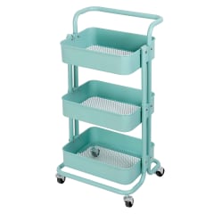 Carro Organizador Multiuso 3 Niveles 100% Acero Verde 0