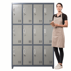 Locker Casillero Metálico 4 cuerpos 12 puertas con patas 0