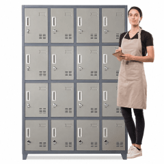 Locker Casillero Metálico 4 cuerpos 16 puertas con patas 0