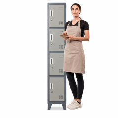 Locker casillero metálico 1 cuerpo 4 puertas con patas