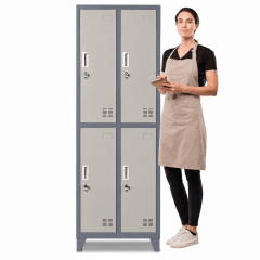 Locker Casillero Metálico 2 Cuerpos 4 Puertas con patas 0