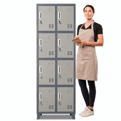 Locker Casillero Metálico 2 Cuerpos 8 Puertas con patas