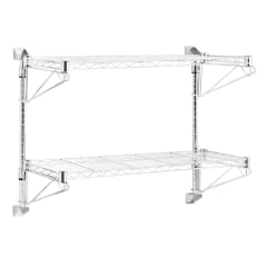 Repisa 2 bandejas 90x35x80 cm. Acero Cromado. Cap. 300 kg. 0