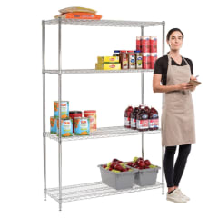 Estante 120x45x180 cm. Acero Cromado. Capacidad 480 kg.