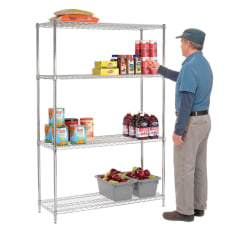 Estante 120x45x180 cm Cromado 4 Bandejas Capacidad 800 kg. 1