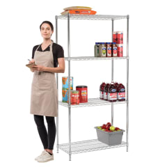 Estante 90x45x180 cm. Cromado 4 Bandejas Capacidad 800 kg. 0