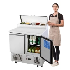 Mesón Refrigerado Pizzero 90 Cm. 300 Lt. Ac. Inox.