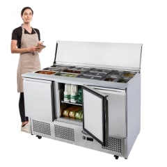 Mesón Refrigerado Saladette 137 Cm. 380 Lt Ac.Inox