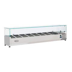 Vitrina Refrigerada Sobremesa 180 cm. Acero Inoxidable