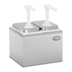 Dispensador de salsa 2x2 Lt. Acero Inoxidable