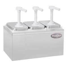 Dispensador de salsa 3x2 Lt. Acero inoxidable