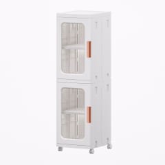 Carro Armario Organizador Plástico 2 niveles 25x29x86 cm.