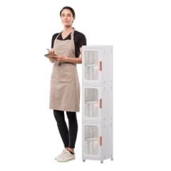 Carro Armario Organizador Plástico 3 niveles 25x29x126 cm.