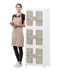 Armario Plastico 2 Cuerpos 3 Niveles. 53x36x156 cm.