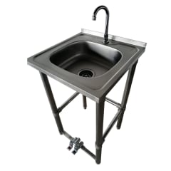 Lavamanos Acción Pedal Acero Inox. con grifería