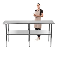 Mesón Centro ECO Acero Inoxidable 200x60x85 cm.