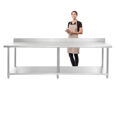 Meson Muro Acero Inoxidable 240x60x85(+5) cm.