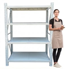 Rack 150x50x200 cm. 800 Kgs Gris Claro 0