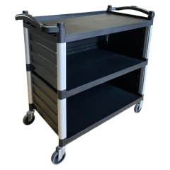 Carro Multiuso Plástico Grande Cerrado 100x50x92 Negro 0