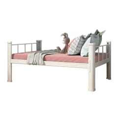 Cama una Plaza 90x200 cm. Acero Blanca ProChef 0