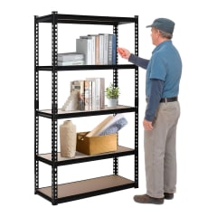 Estante Acero Ranurado 90x40x180 cm 5 Band. 875 Kg