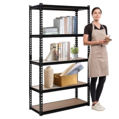 Estante Acero Ranurado 90x40x180 cm 5 Band. 875 Kg