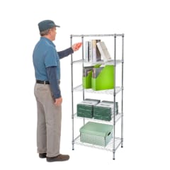 Estante 60x35x150 cm. Acero Cromado ProChef. Capacidad 200 kg.