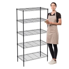 Estante 60x35x150 cm. Acero Pintado Negro 5 bandejas Cap. 150 kg. 0