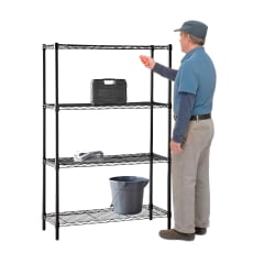 Estante Acero Pintado 4 bandejas 90x35x150 cm. Capacidad 480 kg.