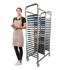 Carro Bandejero Acero Inox. 40 Bandejas Casino 35x45 cm.