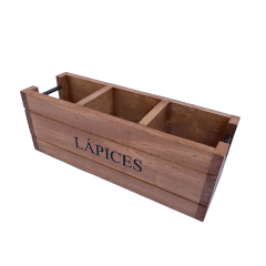 Bandeja de Madera para Lapices 30x10 Cm 3 espacios