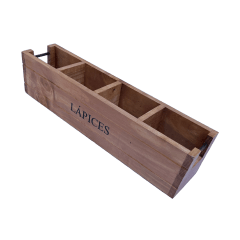 Bandeja de Madera para Lapices 45x10 Cm 4 espacios 0