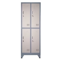 Locker Casillero Metalico 2 Cuerpos 4 Puertas con Patas